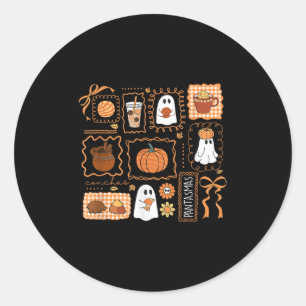 Adesivo Redondo Pantasmas Halloween Ghost Conchas Espanhol