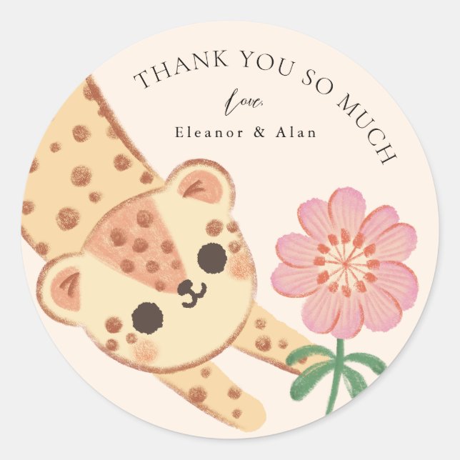 Adesivo Redondo panteras de guepardo-leopardo-chita (Frente)