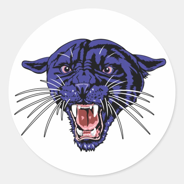 Adesivo Redondo Panther Roar (Frente)