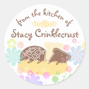Adesivo Redondo Pão caseiro personalizado da cozinha de