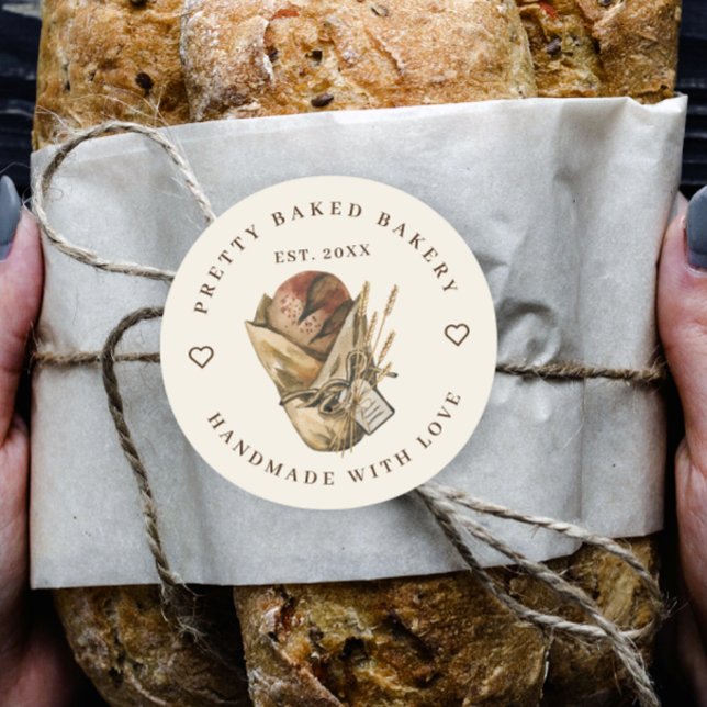 Adesivo Redondo Pão de Cores Aquáticas Russas da padaria (Criador carregado)