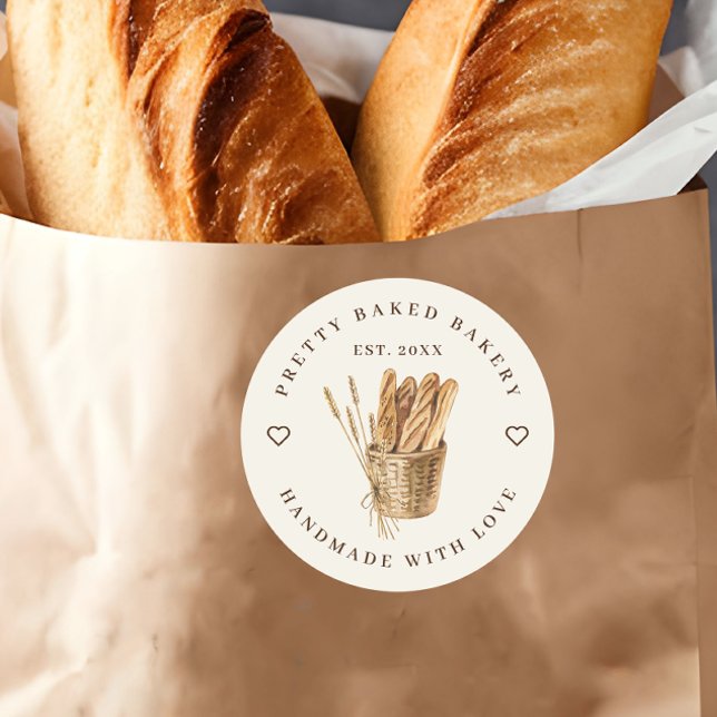 Adesivo Redondo Pão de Cores Aquáticas Russas da padaria (Criador carregado)