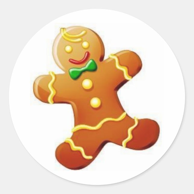 Adesivo Redondo Pão de Natal (Frente)