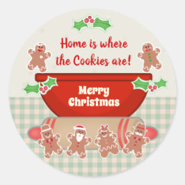 Adesivo Redondo Pão De Natal Com Piadas Personalizadas