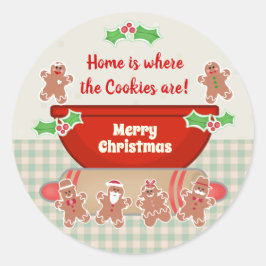 Adesivo Redondo Pão De Natal Com Piadas Personalizadas