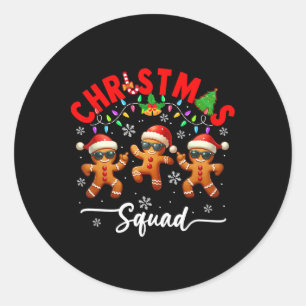 Adesivo Redondo Pão de Natal Três Papais noeis Gingerbreads Dan
