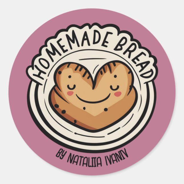 Adesivo Redondo Pão Homemade (Frente)