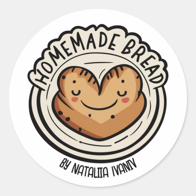 Adesivo Redondo Pão Homemade (Frente)