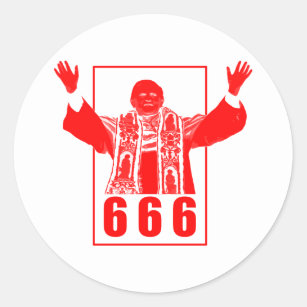 Adesivo Redondo Papa 666