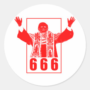 Adesivo Redondo Papa 666