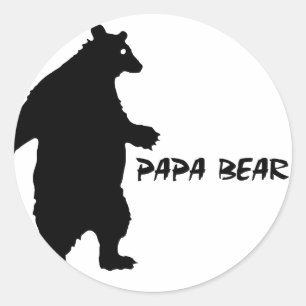 Adesivo Redondo Papa Bear