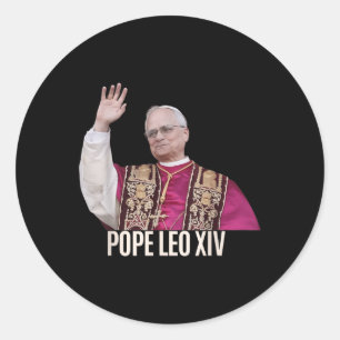Adesivo Redondo Papa deus abençoe Leo Xiv 26º Papa