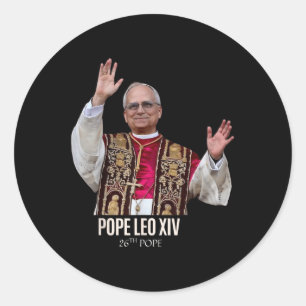 Adesivo Redondo Papa deus abençoe Leo Xiv 26º Papa