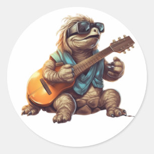 Adesivo Redondo Papa Galápagos das Ilhas Paraíso Galápagos