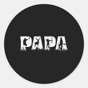 Adesivo Redondo Papa Hunter Dia de os pais