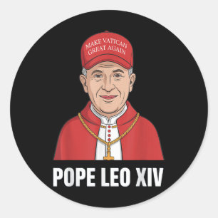 Adesivo Redondo Papa Leão Xiv, engraçado, faz Excelente Vaticano d