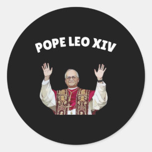 Adesivo Redondo Papa Leão Xiv - Novo Papa Católico Leo Xiv