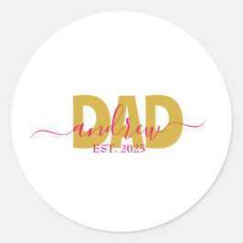 ADESIVO REDONDO PAPA PERSONALIZADO PARA SER