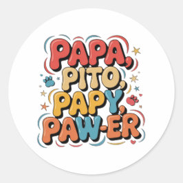 Adesivo Redondo Papa Pito Pappy Pawer