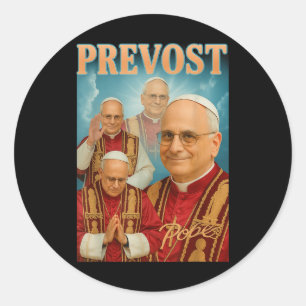 Adesivo Redondo Papa Prevenir Camisa Católica Cristã Papa Leo Xiv
