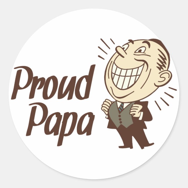 Adesivo Redondo Papa Stickers Orgulhosos (Frente)