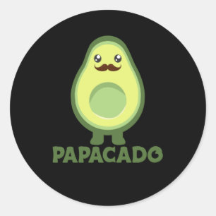 Adesivo Redondo Papacado Casal Avocado Saudável