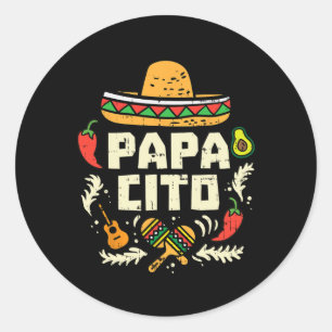 Adesivo Redondo Papacito Família Cinco De Mayo Casal Matchin Mexic