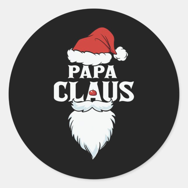 Adesivo Redondo Papai Claus Papai noel Natal (Frente)