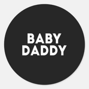 Adesivo Redondo Papai de Bebê Engraçado Novos e Futuros Pais Dia d