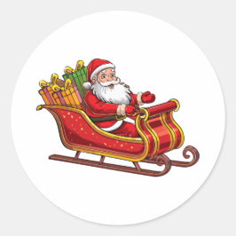 Adesivo Redondo Papai Noel