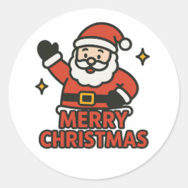 Adesivo Redondo Papai Noel