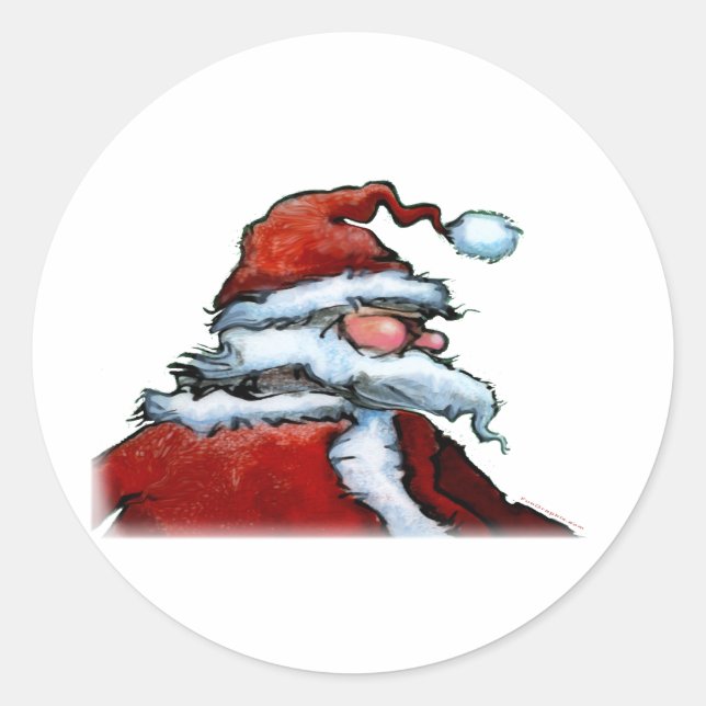 Adesivo Redondo Papai Noel (Frente)