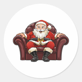 Adesivo Redondo Papai Noel
