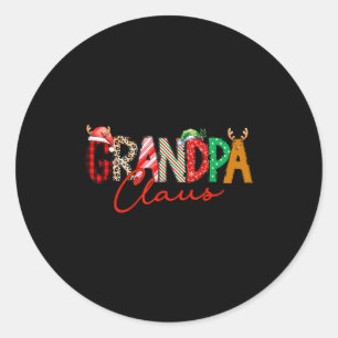 Adesivo Redondo Papai Noel de Natal Laço Coquete Papai Noel Chris