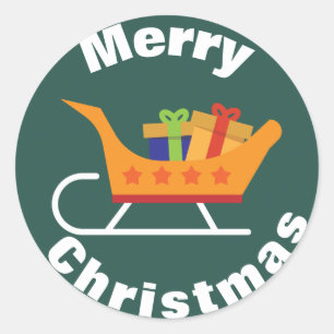 Adesivo Redondo Papai noel de Natal Leigh