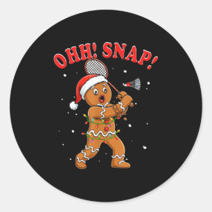 Adesivo Redondo Papai Noel do Natal Instantâneo Biscoito de Gengib