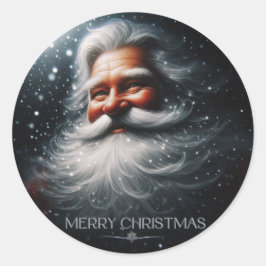 Adesivo Redondo Papai Noel Feliz Natal