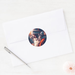 Adesivo Redondo Papai Noel Felry Natal