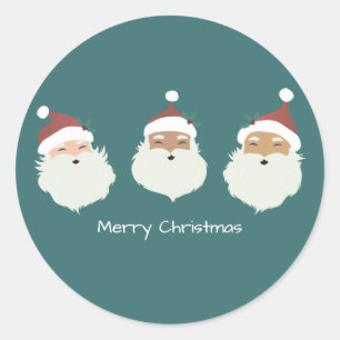 Adesivo Redondo Papai Noel Felry Natal