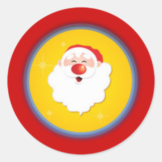 Adesivo Redondo Papai Noel Fofo