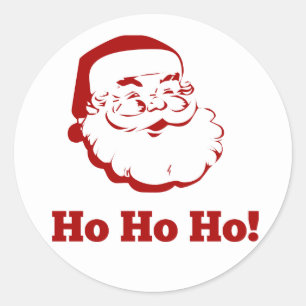 Adesivo Redondo Papai Noel - Ho Ho Ho!