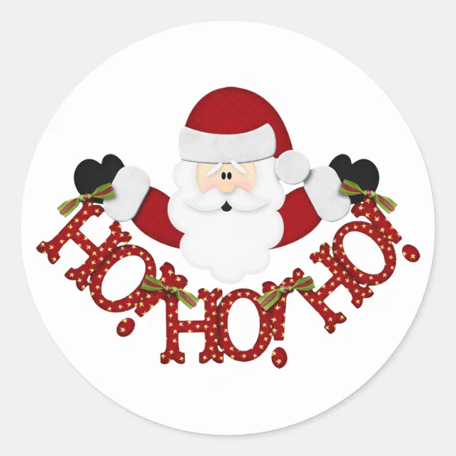 48 Etiquetas Papai Noel Ho, Ho, Ho