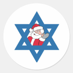 ADESIVO REDONDO PAPAI NOEL JUDAICO