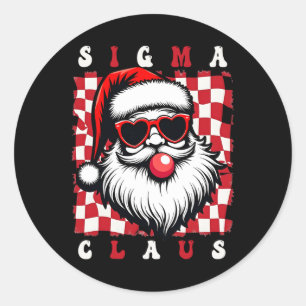 Adesivo Redondo Papai Noel Legal Rizz Feliz Rizzmas Piadas Sigma N
