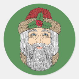 Adesivo Redondo Papai Noel/Pai Natal