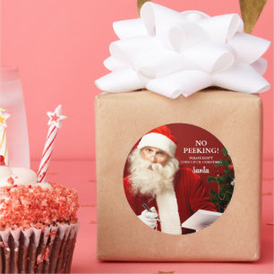 Adesivo Redondo Papai Noel sem palitos de presentes redondos