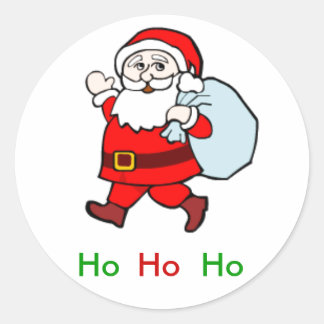 Adesivo Redondo Papai noel Sticker