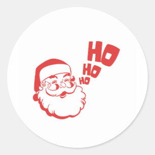 Adesivo Redondo Papai noel Sticker