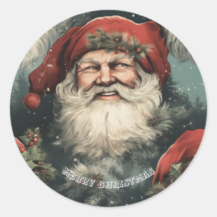 Adesivo Redondo Papai noel Sticker