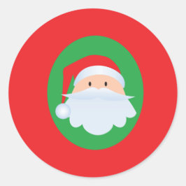 Adesivo Redondo Papai noel Sticker